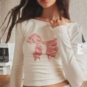 Xs Kimchi Blue Nadia Bow Low-Back Top